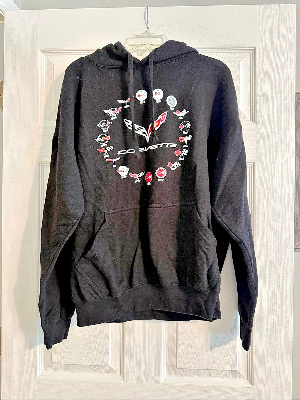 Corvette GM Black Pullover Hoodie Size XL